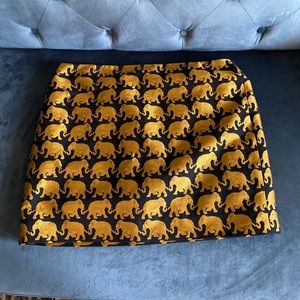 J. Crew Elephant pattern mini skirt